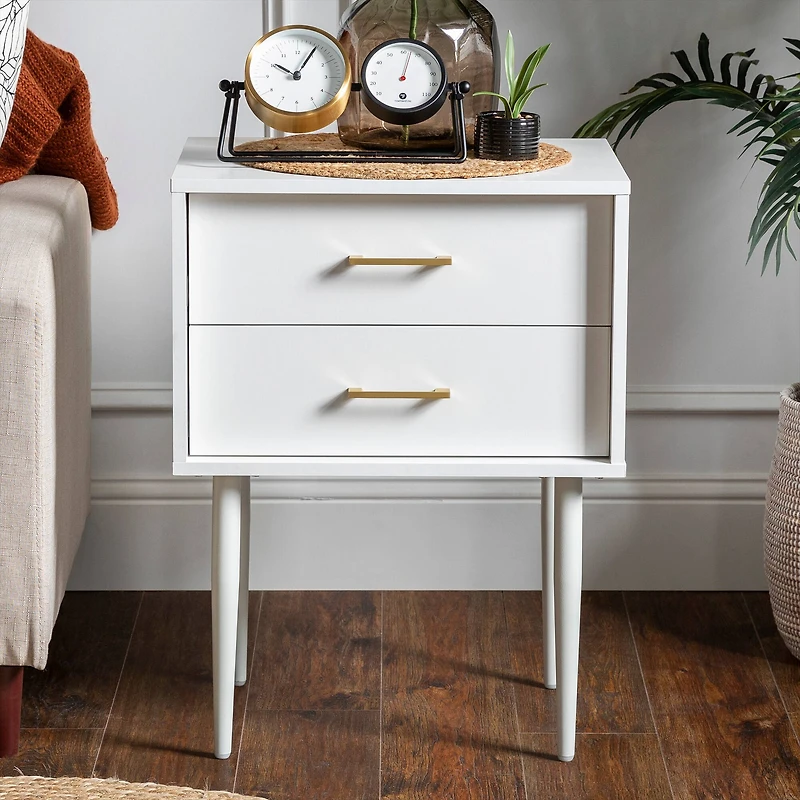 Walker Edison White Modern Nightstand