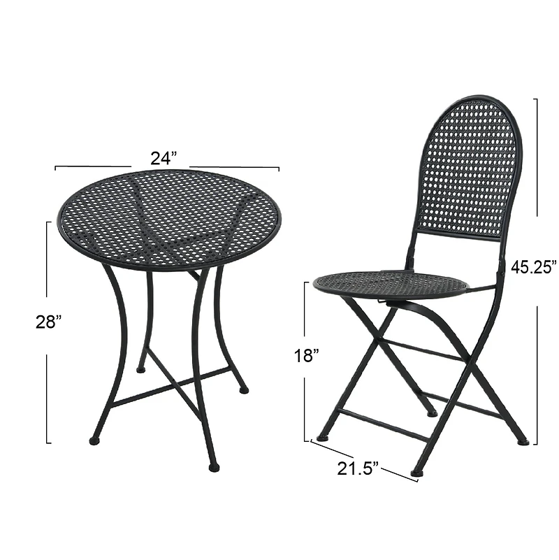 Hello Honey® Metal Cane Outdoor Bistro Patio Set