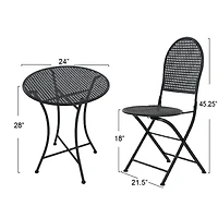 Hello Honey® Metal Cane Outdoor Bistro Patio Set