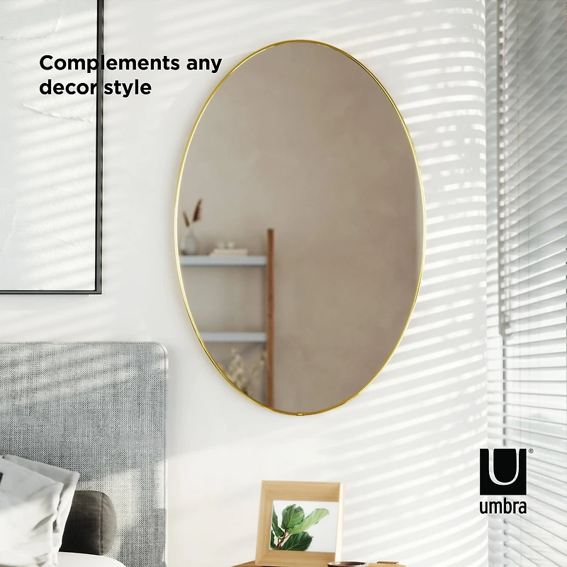 Umbra 36" Brass Hubba Oval Mirror
