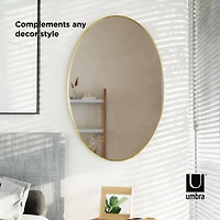 Umbra 36" Brass Hubba Oval Mirror