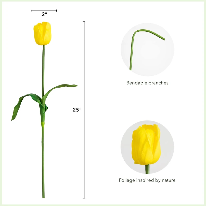 25" Tulip Flower Stems