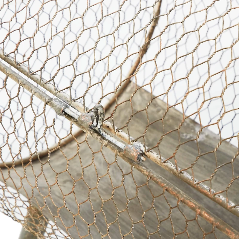 Gray Distressed Metal Farmhouse Pig Planter Set