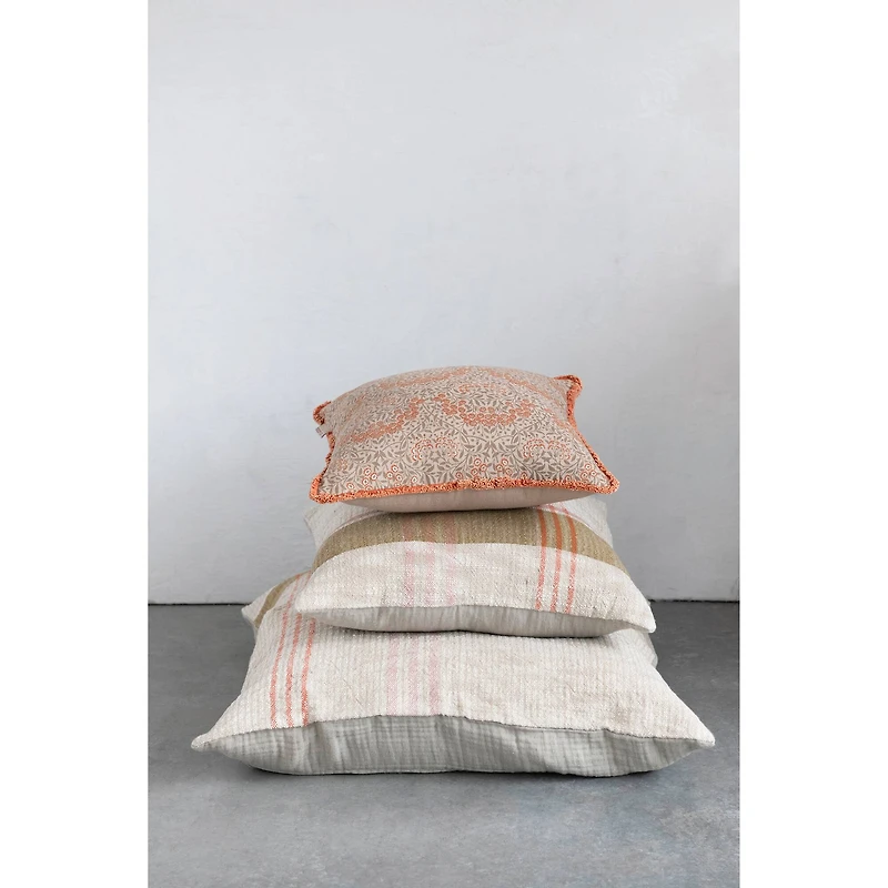 Hello Honey® 20" Woven Cotton & Linen Plaid Pillow