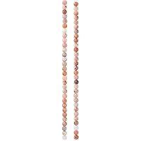 12 Pack: Pink Mix Sesame Jasper Round Beads, 4mm by Bead Landing™