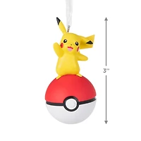 Hallmark 3" Pokémon™ Pikachu on Poké Ball Ornament