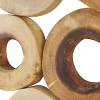 40" x 28" Brown Wood Abstract Wall Décor