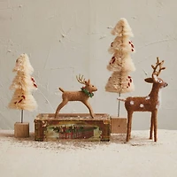 Hello Honey® 5.5" Wool Felt Deer with Wreath