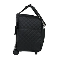 Everything Mary Black Quilted Teacher Rolling Tote