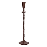 Hello Honey® 15" Brown Decorative Cast Metal Taper Candle Holder