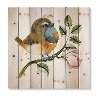 Designart - Bluethroat Bird On A Branch
