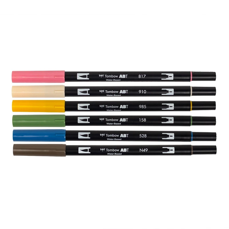 Tombow Flowers Manga Illustration Dual Brush Pen Art Set