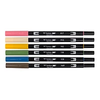 Tombow Flowers Manga Illustration Dual Brush Pen Art Set