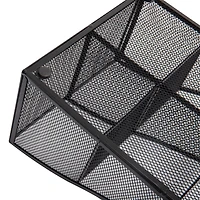 Mind Reader Black 7 Compartment Tea and Coffee Condiment Organizer