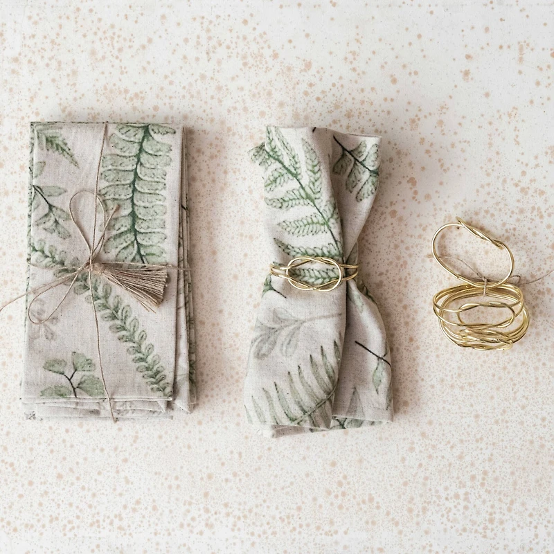 Hello Honey® Gold Metal Twisted Napkin Rings, 4ct.