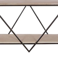 Brown Wood Contemporary Wall Shelf, 20" x 30" x 7"