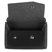 JAM Paper Italian Leather Business Card Holder Case with Angular Flap