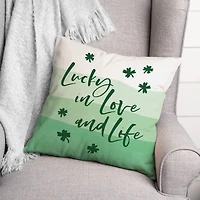 Lucky, Love & Life Throw Pillow