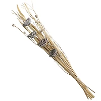 40" Gray Dried Plant Bouquet Lotus Flower Natural Foliage with Grass & Branch Accents
