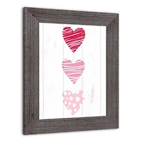 Tri Hearts Western Gray Framed Print