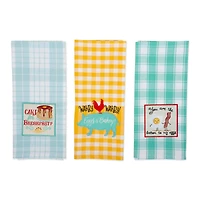 DII® Rise & Shine Breakfast Embroidered Dish Towel Set