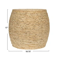 Hello Honey® 17" Natural Corn Rope Round Accent Table