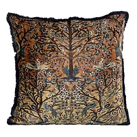 Hello Honey® 20" x 20" Global Tapestry Velvet Pillow with Fringe