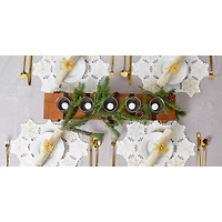 DII® Embroidered Snowflake Placemats, 4ct.