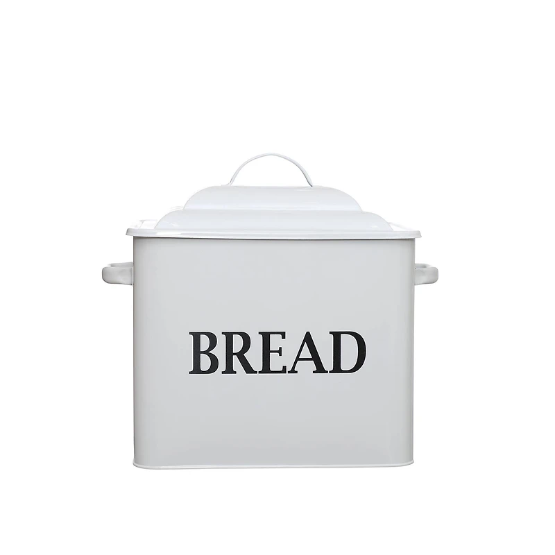 12.5" White Metal Bread Box by Ashland®