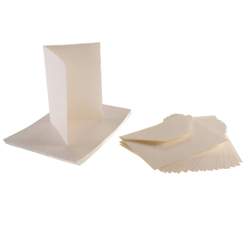 Fabriano 4.5" x 6.75" Medioevalis White Cards & Envelopes, 20ct.