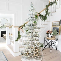 9ft. Pre-Lit Deluxe Pine Artificial Christmas Tree, Warm White LED Lights
