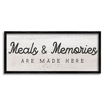 Stupell Industries Meals & Memories Made Here Rustic Kitchen Sign Framed Wall Art