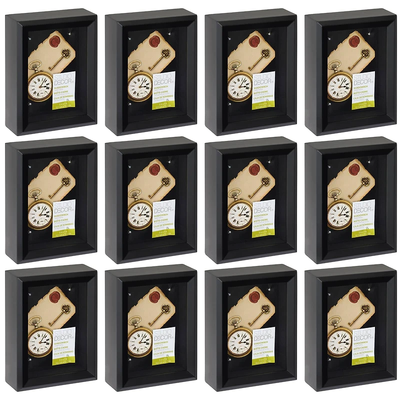 12 Pack: Black 5" x 7" Shadow Box by Studio Décor®