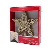 9.5" Gold Glitter Star Lighted Projection Tree Topper by Ashland®