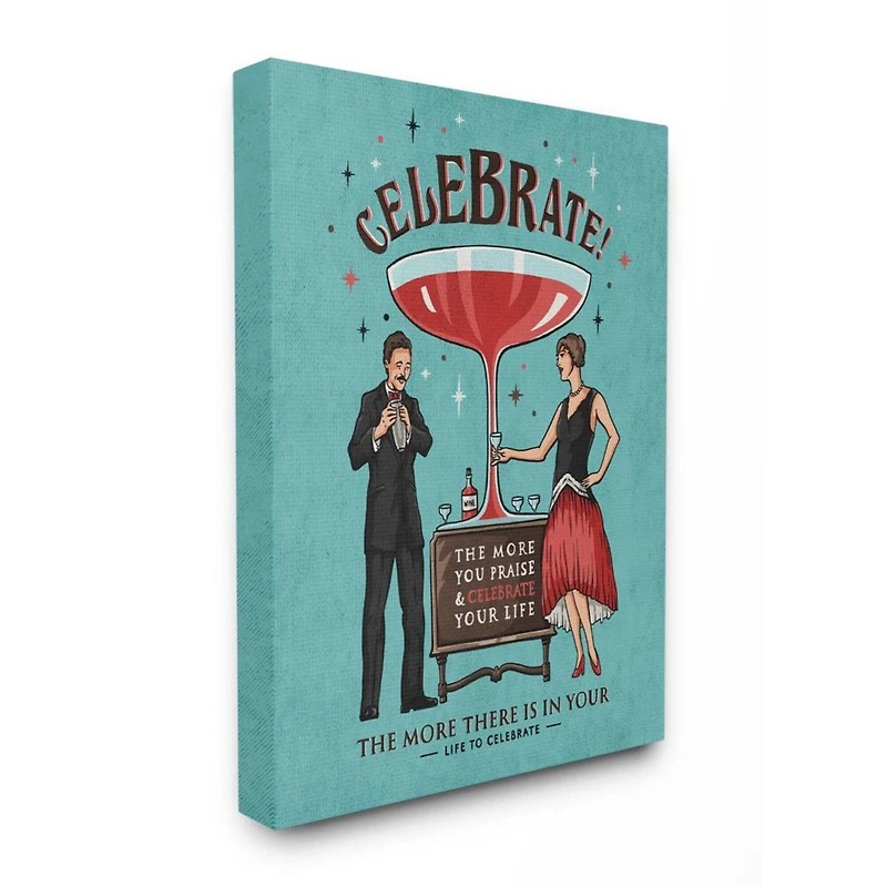 Stupell Industries Celebrate Canvas Wall Art