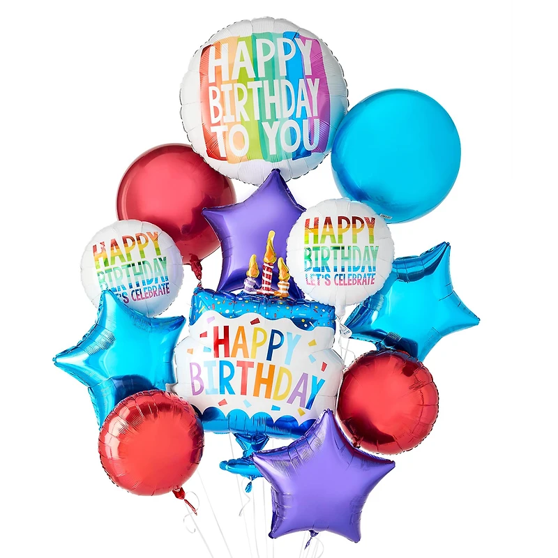 Rainbow Wishes Foil Balloon Bundle