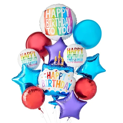 Rainbow Wishes Foil Balloon Bundle