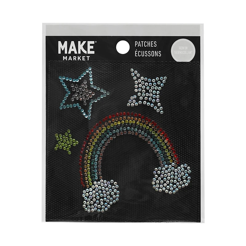 Rhinestone Rainbow Iron On Patch Set by Make Market®