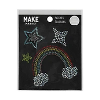 Rhinestone Rainbow Iron On Patch Set by Make Market®