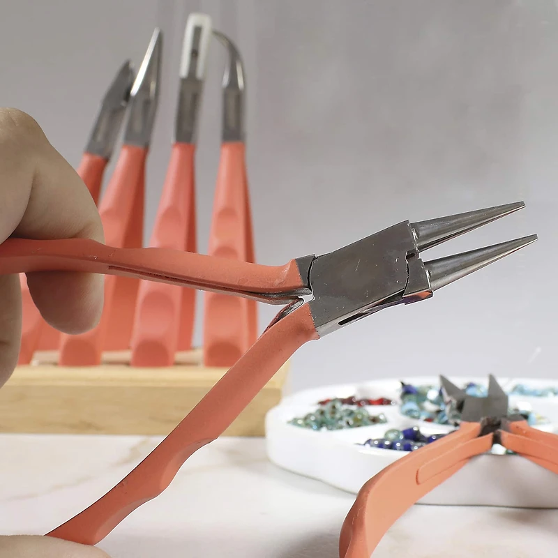 The Beadsmith® Satin Touch™ Coral 6 Piece Tool Set