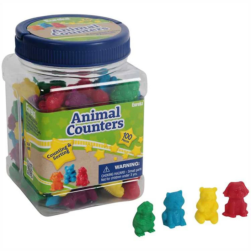 Eureka Tub of Animal Counters Set