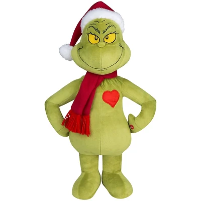 2ft. Grinch Plush Holiday Greeter with Light Up Heart