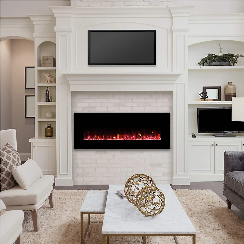 Hastings Home 50" Black LED Electric Fireplace