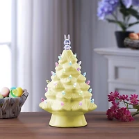 Mr. Cottontail Yellow 13" Ceramic Easter Bunny Tree