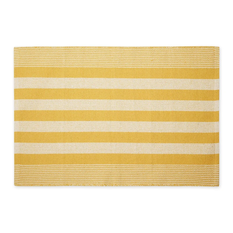 DII® Cabana Stripe Handwoven Recycled Yarn Rug
