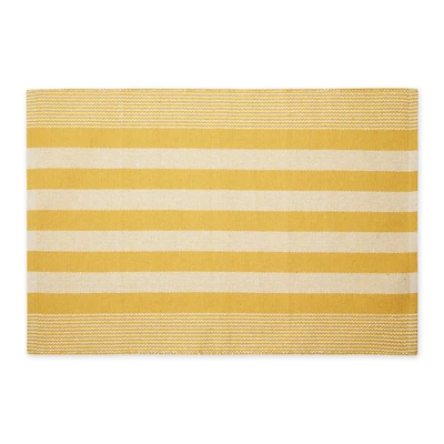 DII® Cabana Stripe Handwoven Recycled Yarn Rug