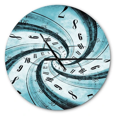 Designart 'Time Vortex Spiral Modern Wall Clock