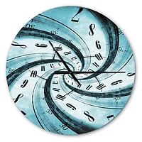Designart 'Time Vortex Spiral Modern Wall Clock