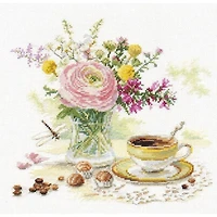 Alisa Morning Coffee Cross Stitch Kit