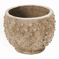 Hello Honey® 7'' Distressed Finish Sandstone Hobnail Planter